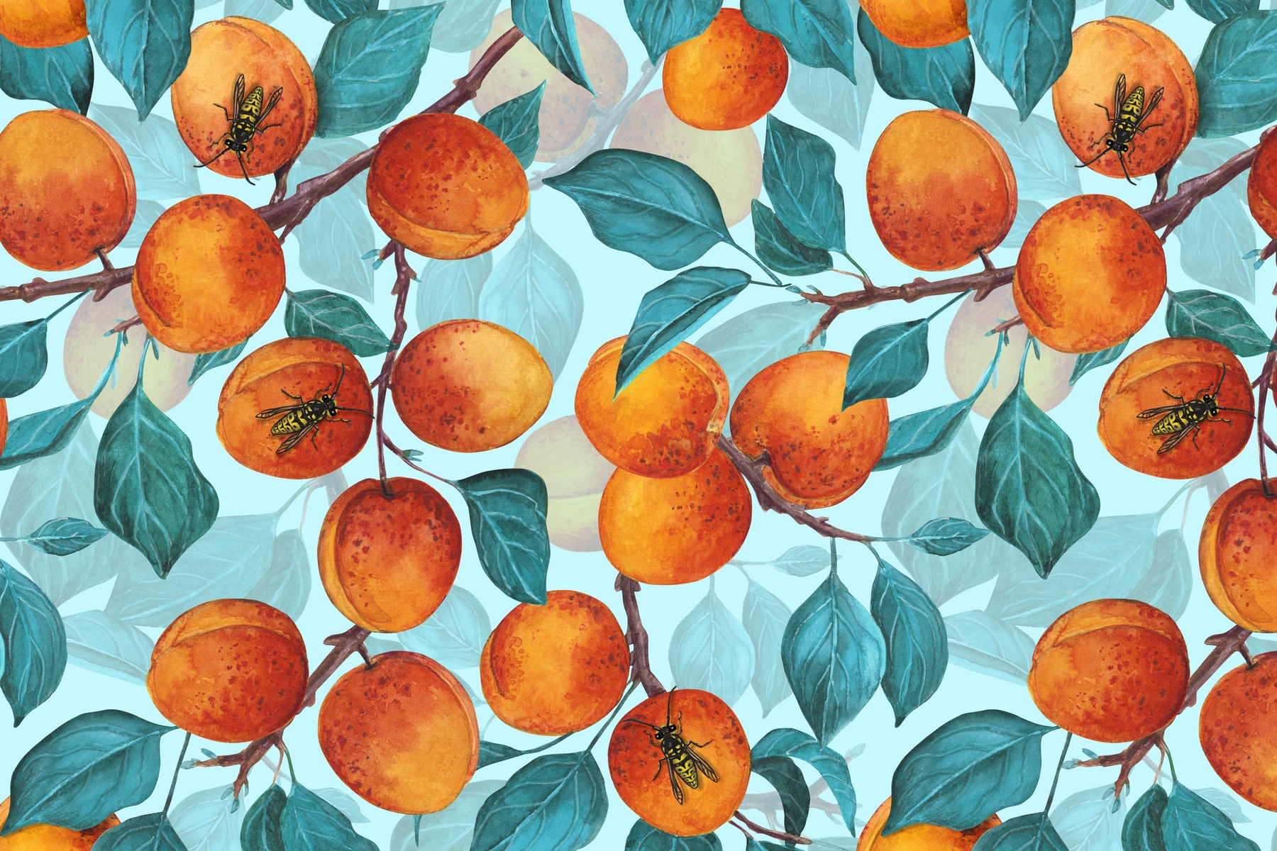 Apricot Garden 3 Wallpaper | Happywall.com