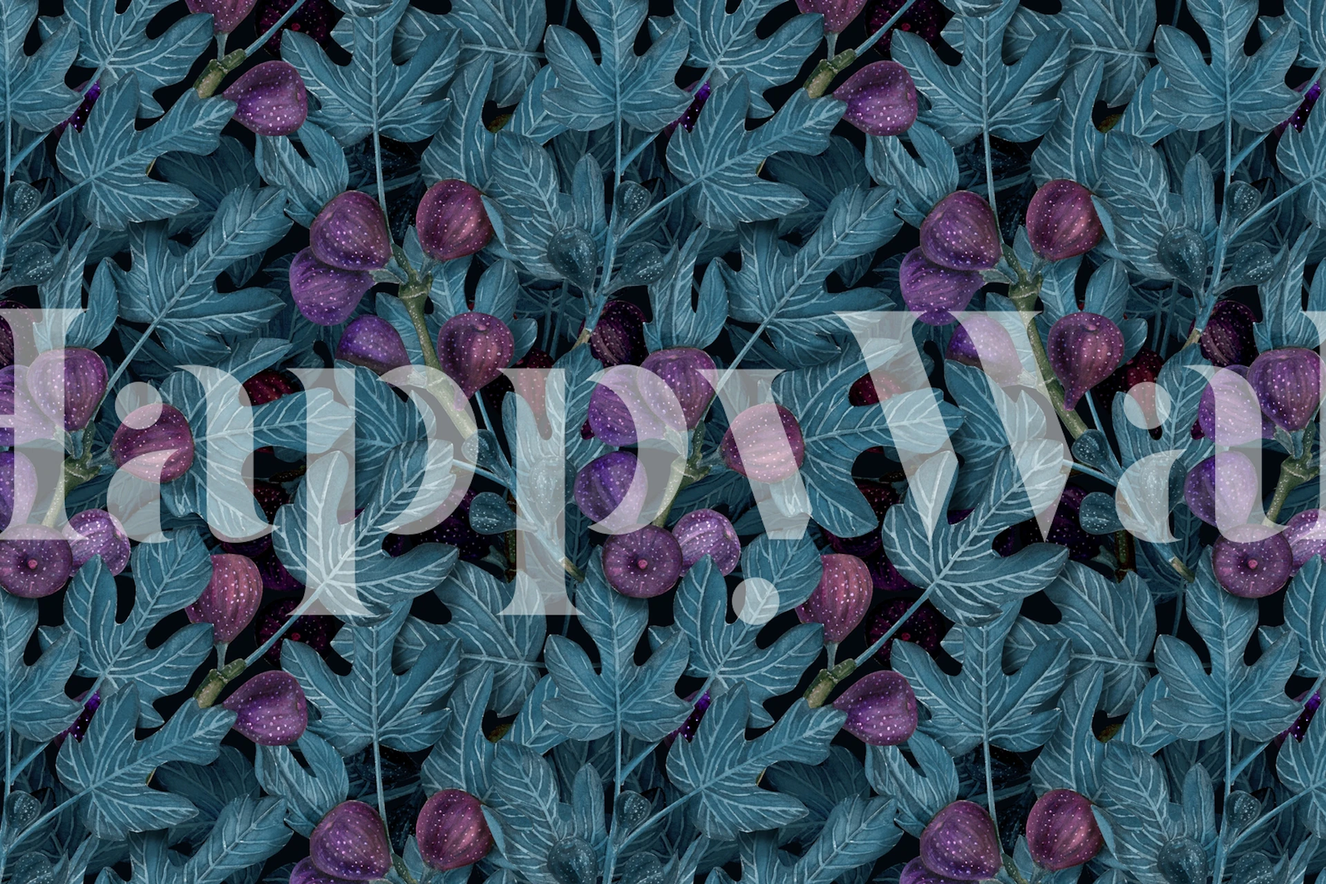 Design de papier peint Fig branches dans une pièce