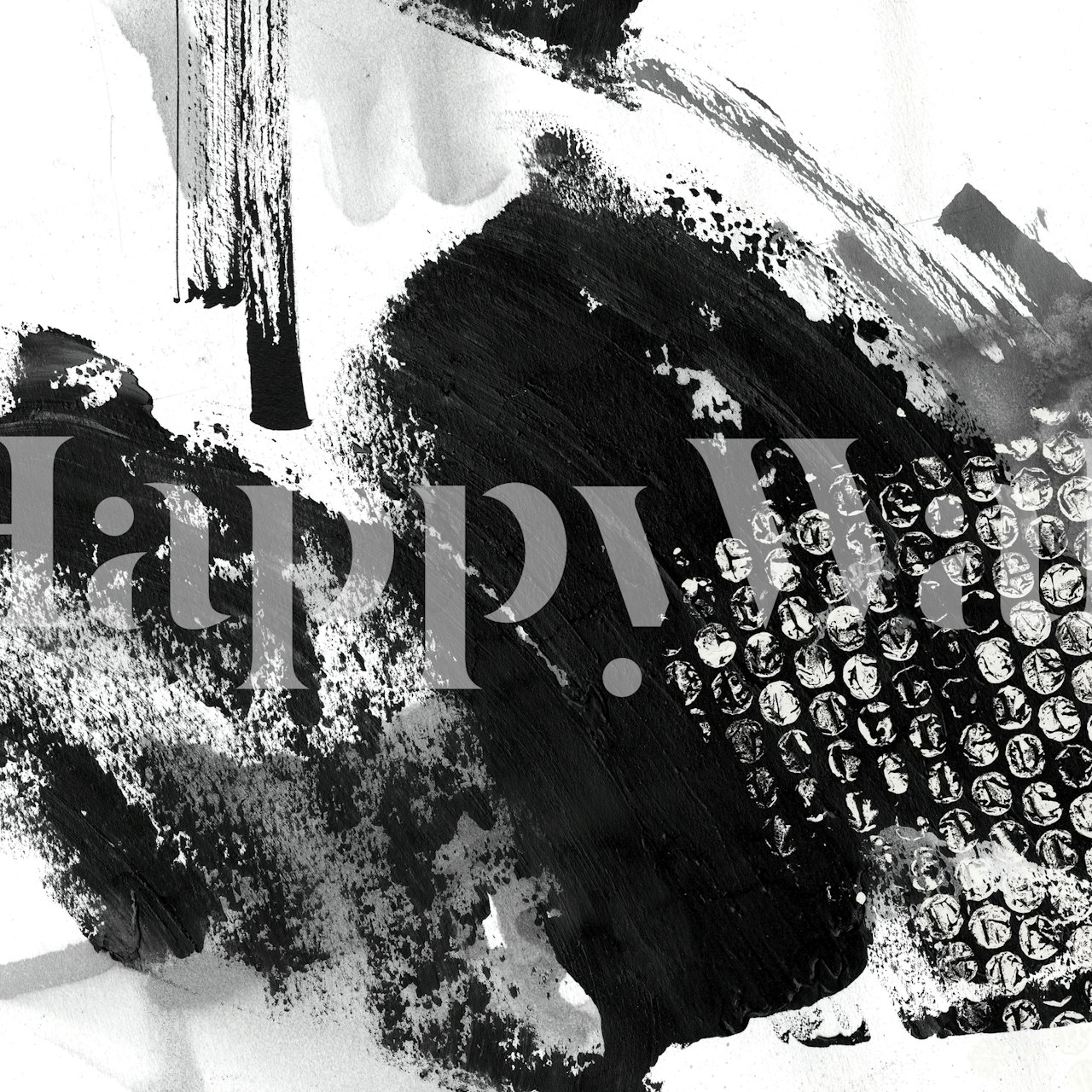 Black Meets White Abstract Art in een kamer