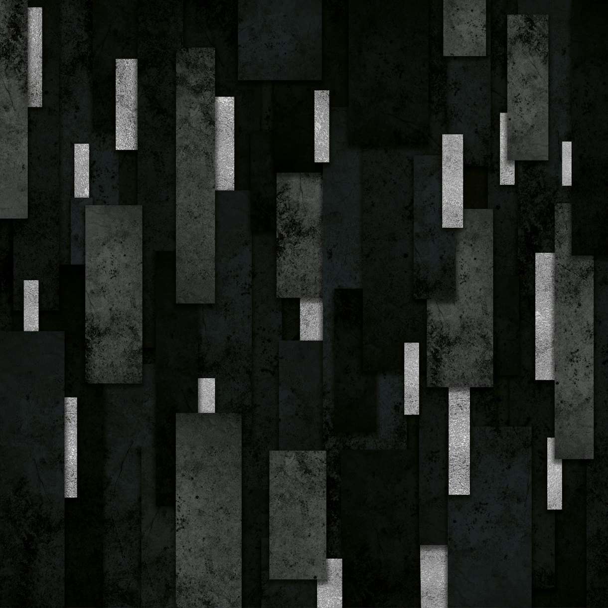 Black Charcoal and Silver Geo Wallpaper Happywall