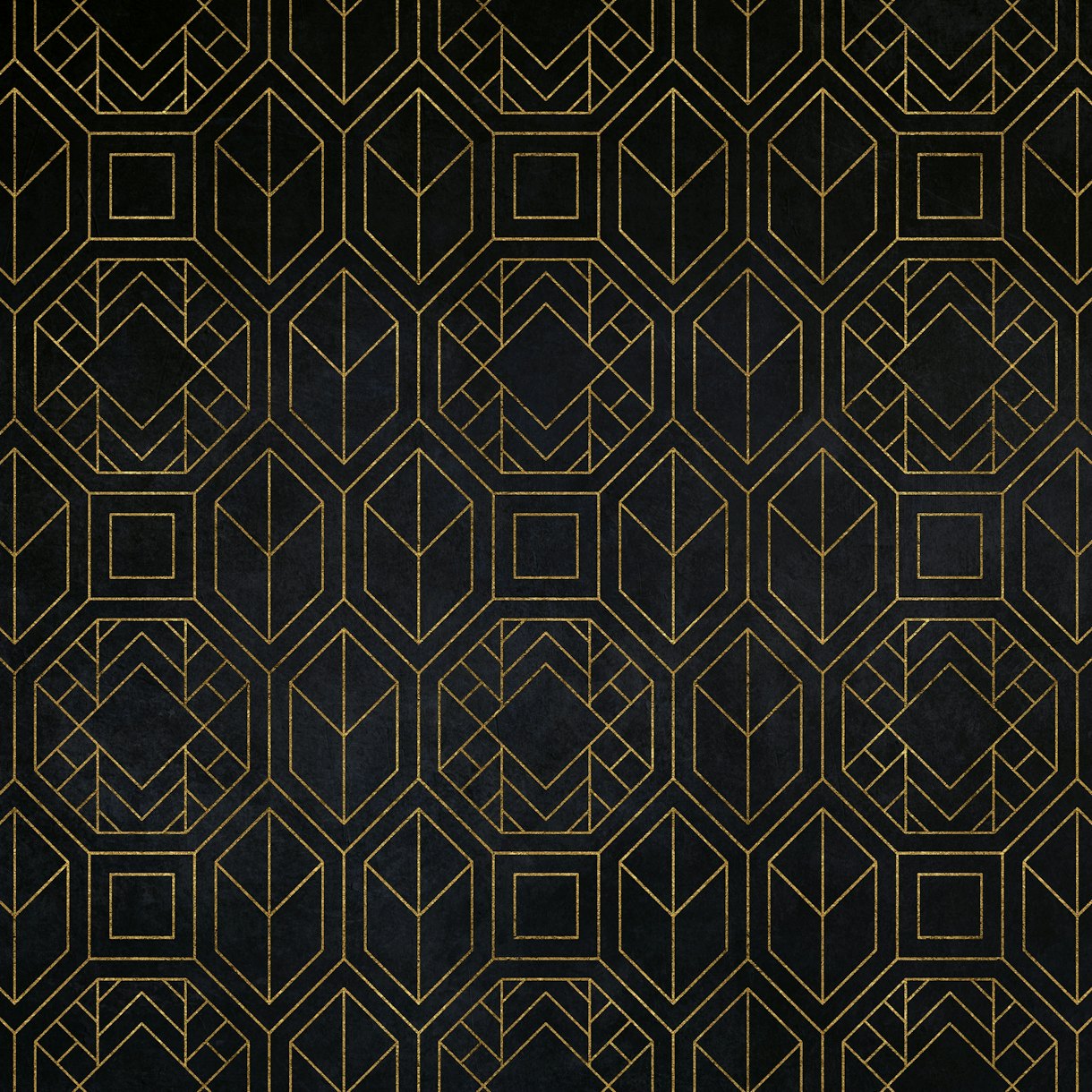 Black and Gold Art Deco Wallpaper | Happywall