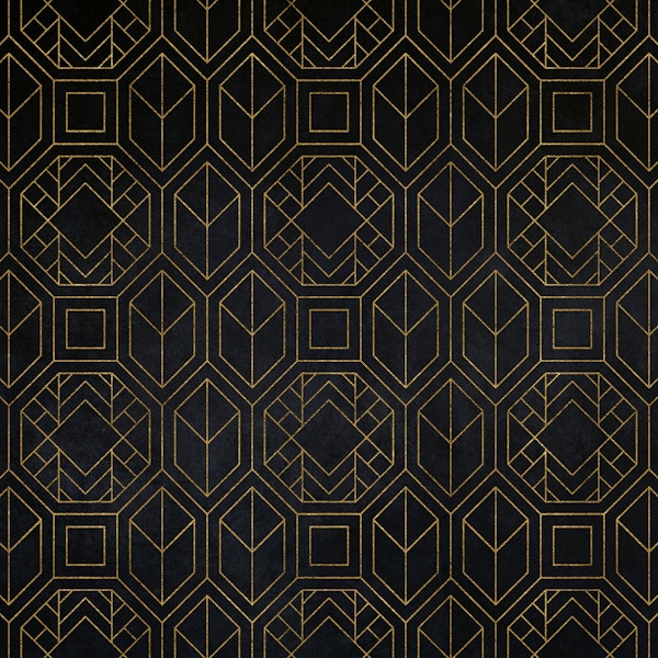 Abstract Art Deco Black