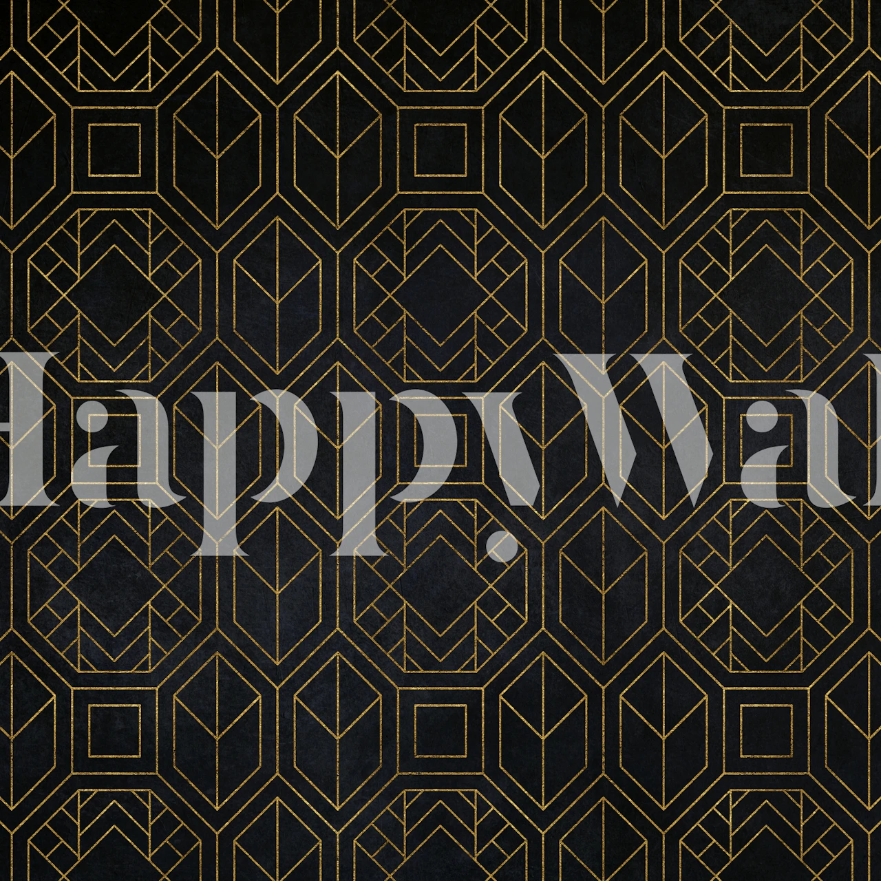 Geometrijski crni wallpaper Abstract Art Deco Black