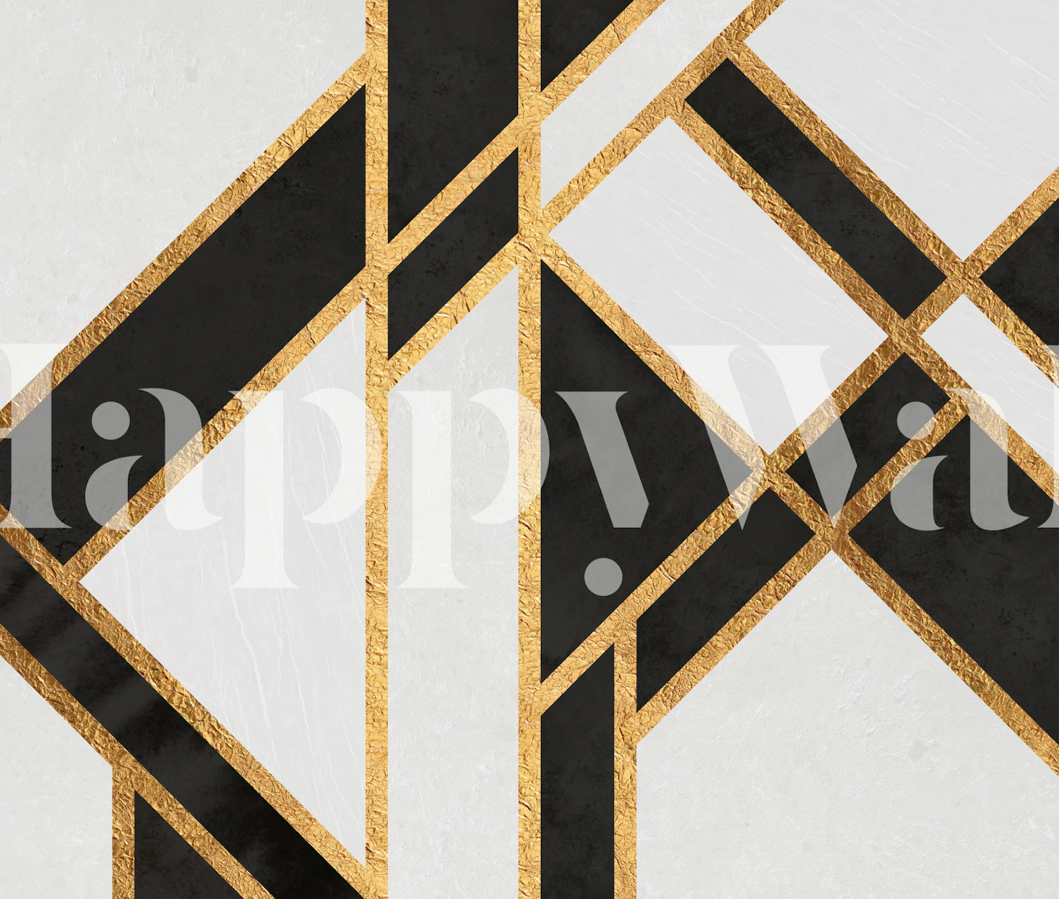 Intrikat Black and White Art Deco-mønster