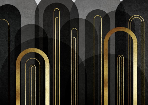 Black and Gold Mid Century