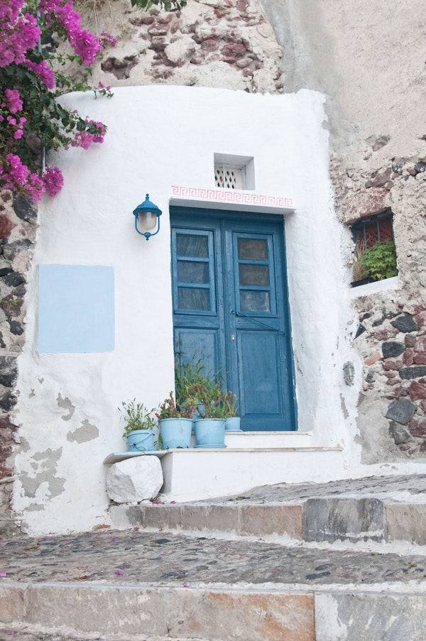 Santorini Oia Blue Door 1