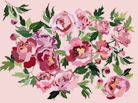 Peony pastel pink bckg papel pintado