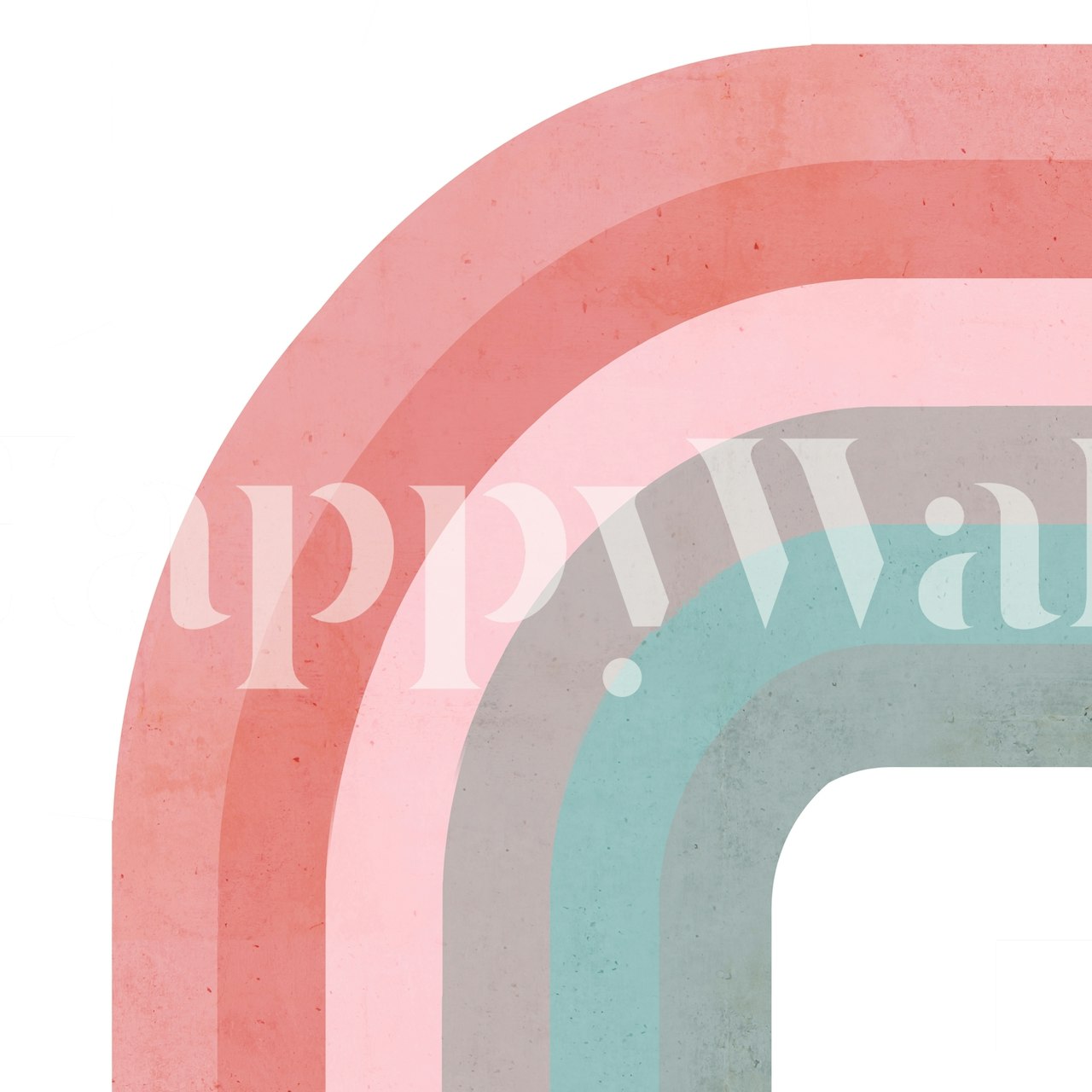 Ταπετσαρία Retro Summer Rainbow σε ένα δωμάτιο