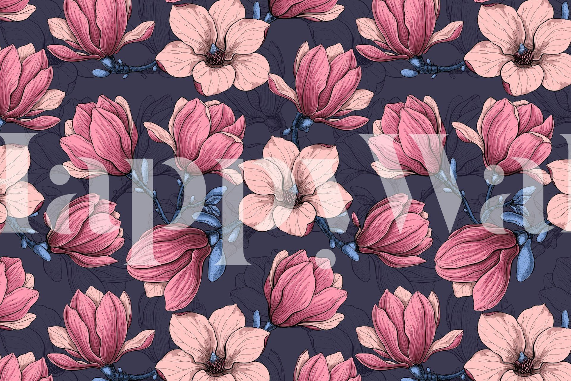 Magnolia garden 5 design di carta da parati floreale