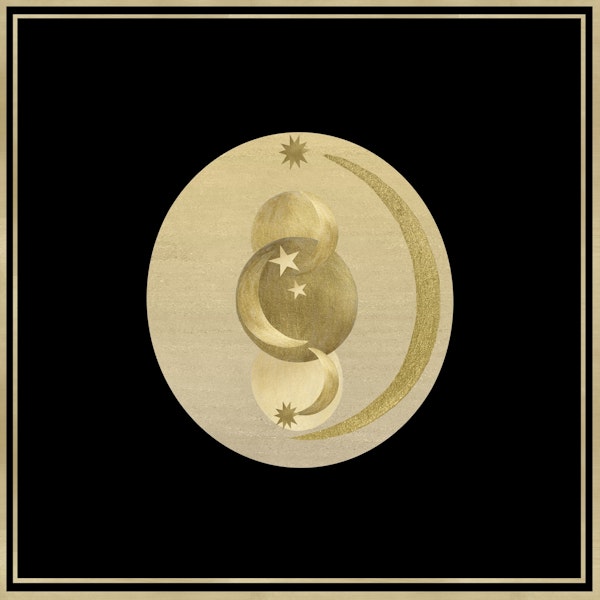 Black Gold Moon and Stars 1