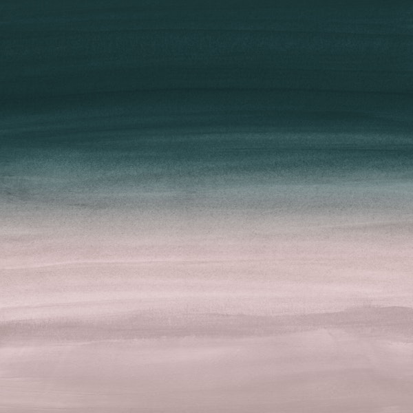 Teal Blush Watercolor 1