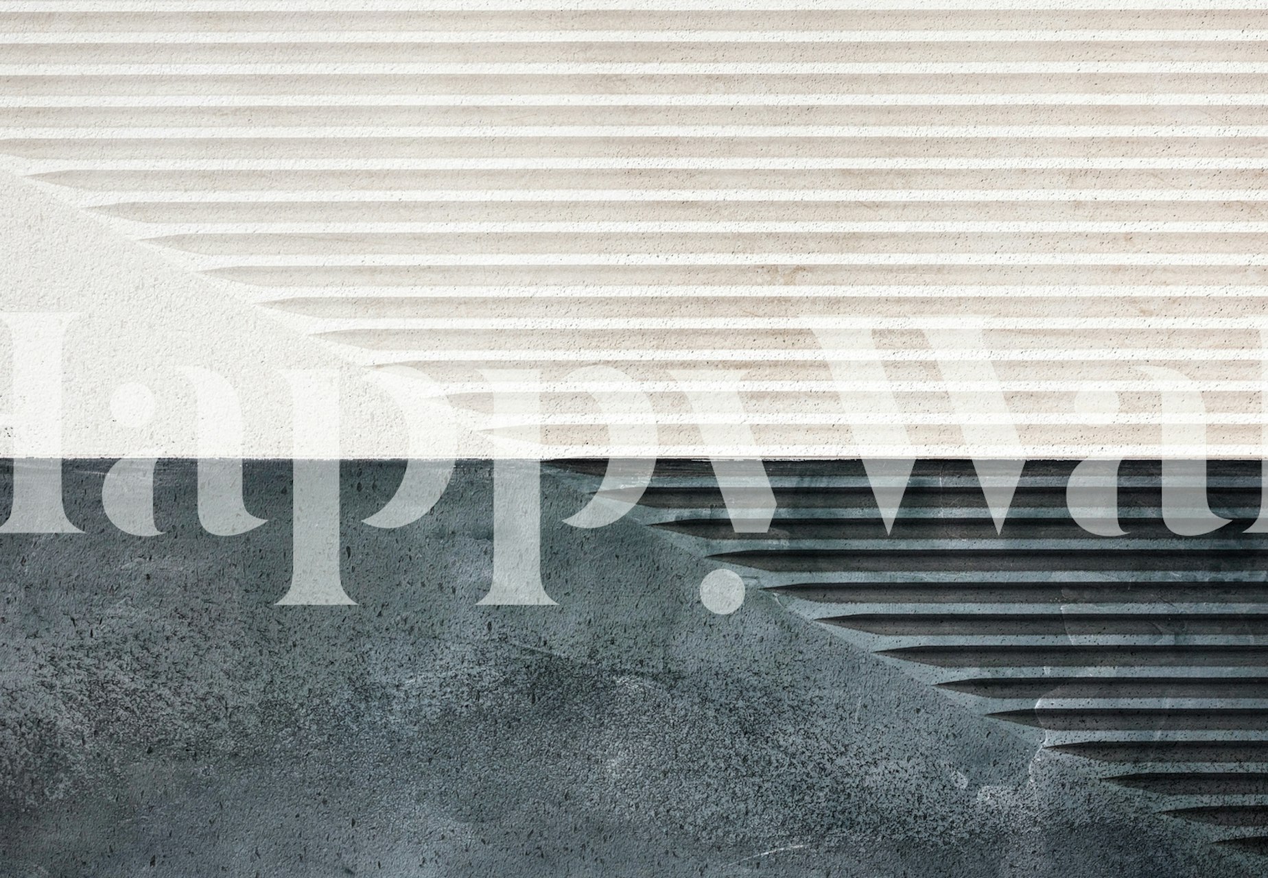 Geometric black and white patterned design wallpaper