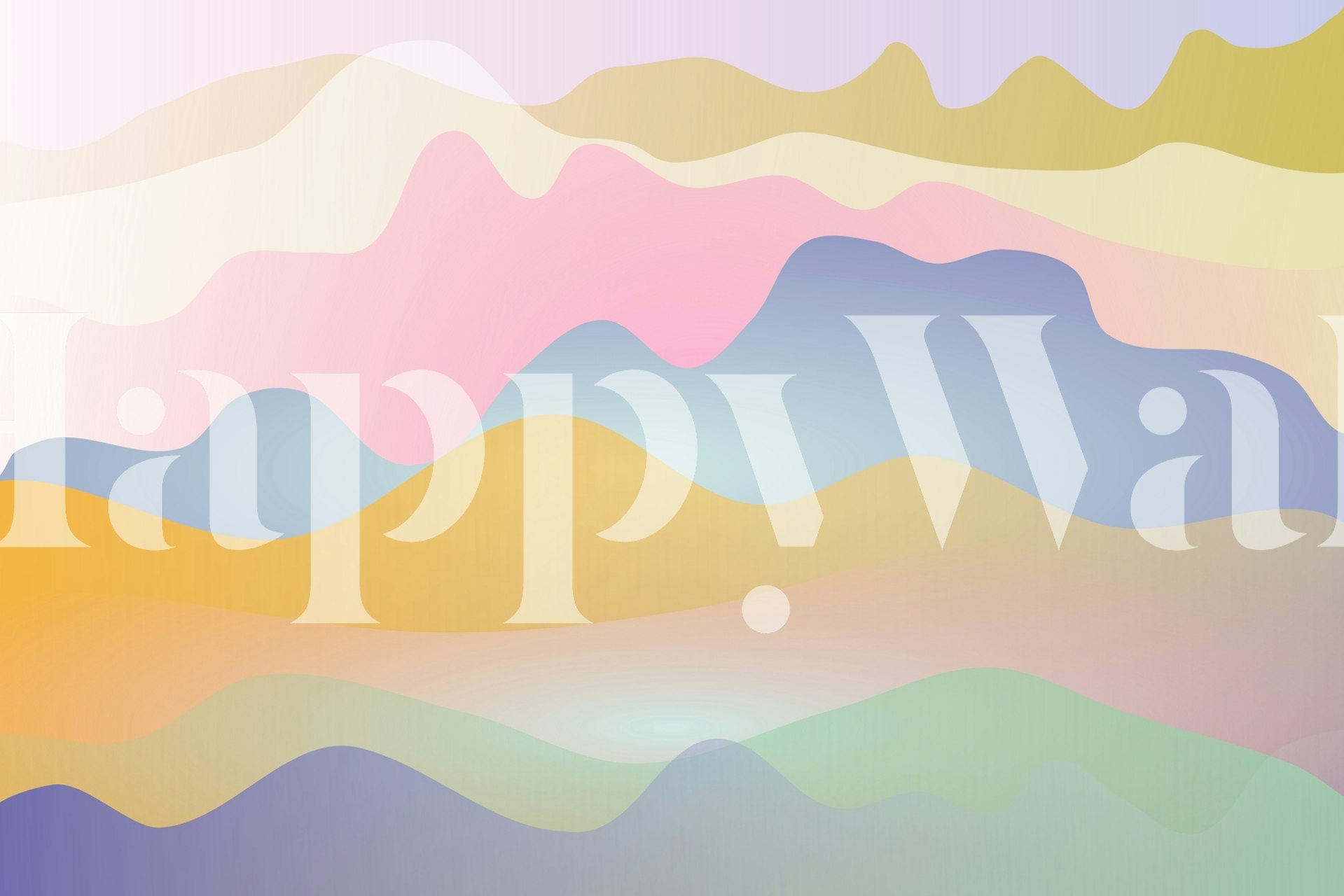 Ταπετσαρία Ombre landscape σε ένα δωμάτιο