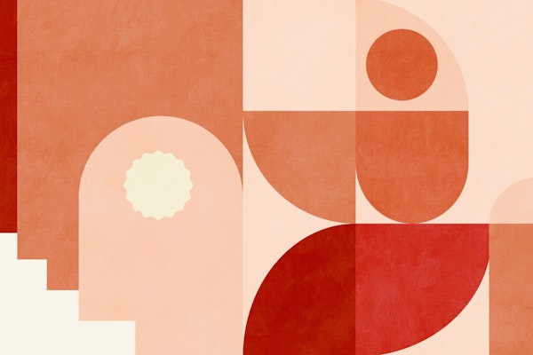 mid century modern terracotta