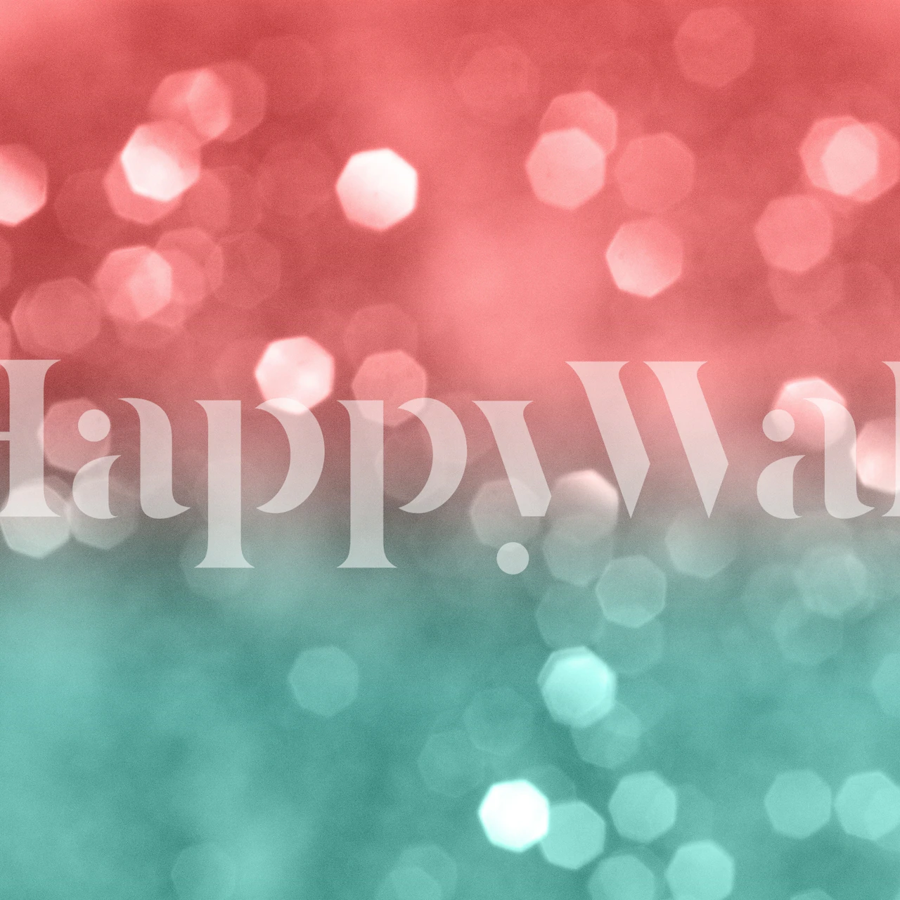 Bokeh pattern in red and teal colors wallpaper