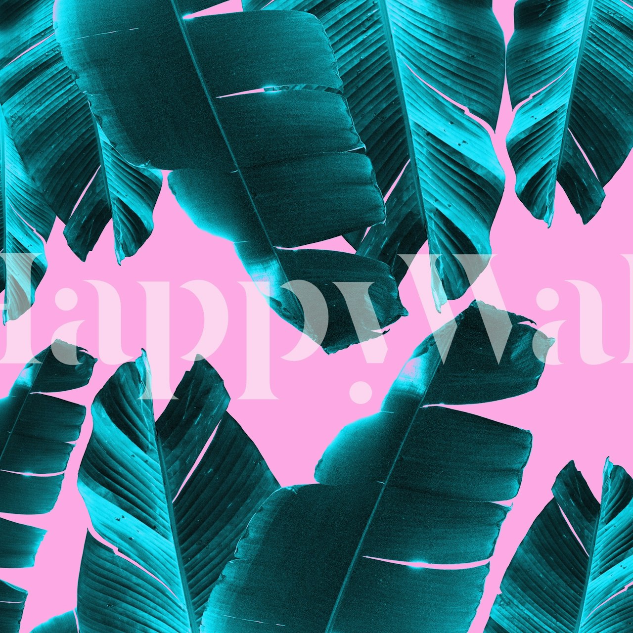 Tapeta Tropical Banana Leaves Tropical Vibes 3 w pokoju