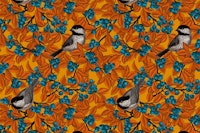 birds on blueberry branches 3 ταπετσαρία