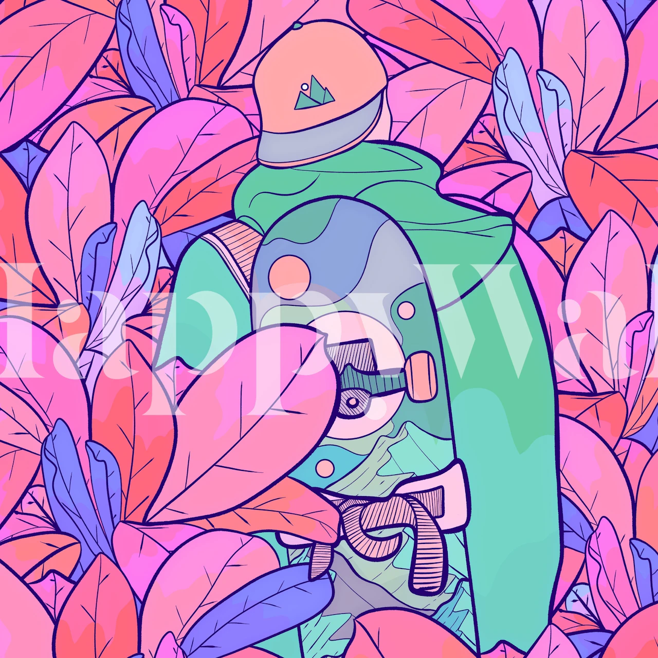 Lost in the forest wallpaper in a room