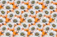 Daisies on orange 3