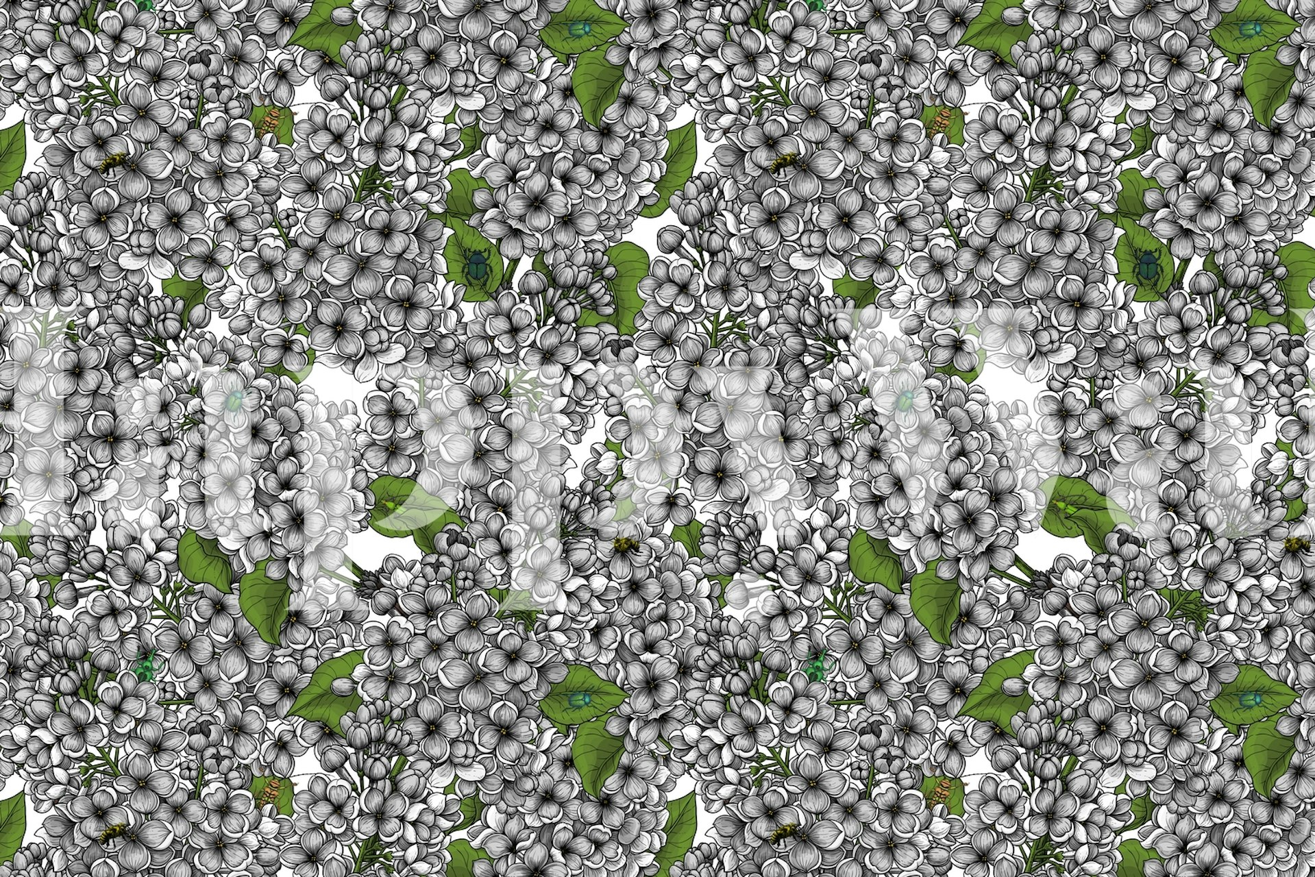 Design tapet White Lilac garden