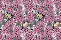 Tit birds in the lilac garden2 ταπετσαρία