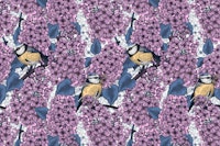 Tit birds in the lilac garden3 ταπετσαρία