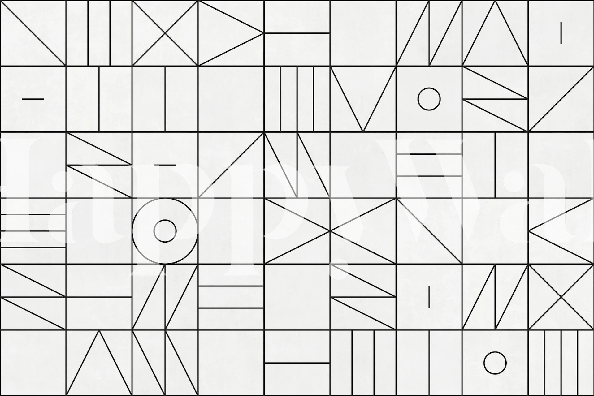Black and white geometric shapes pattern wallpaper