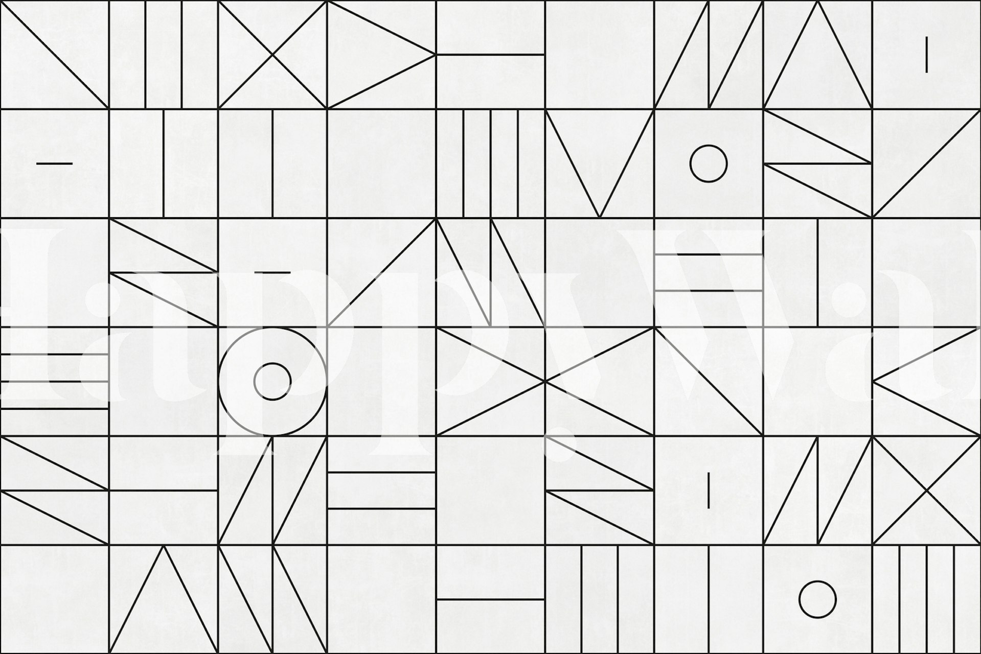 Tapeta s geometrijskim uzorcima u sobi