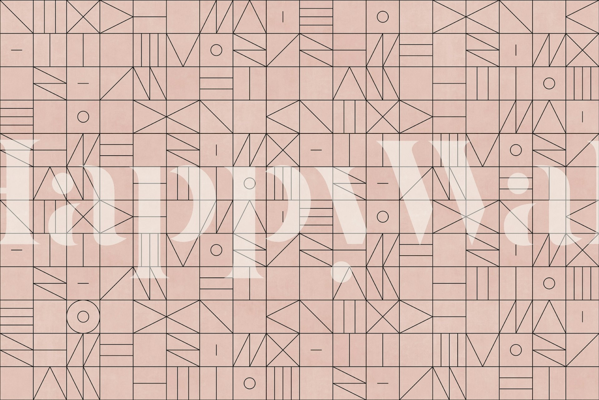 Subtelna fototapeta z geometrycznym wzorem w delikatnych pastelowych odcieniach