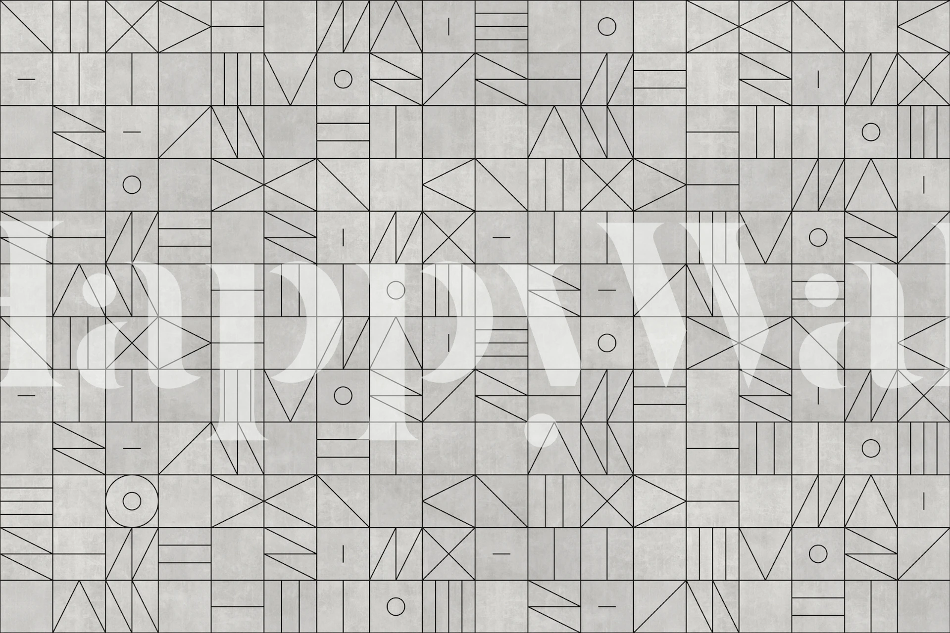 Geometric pattern wallpaper in modern decor