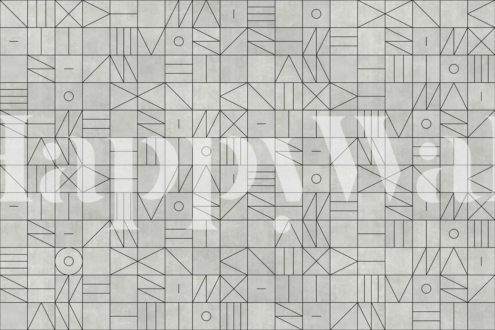 Papier peint à motif géométrique dans une décoration moderne