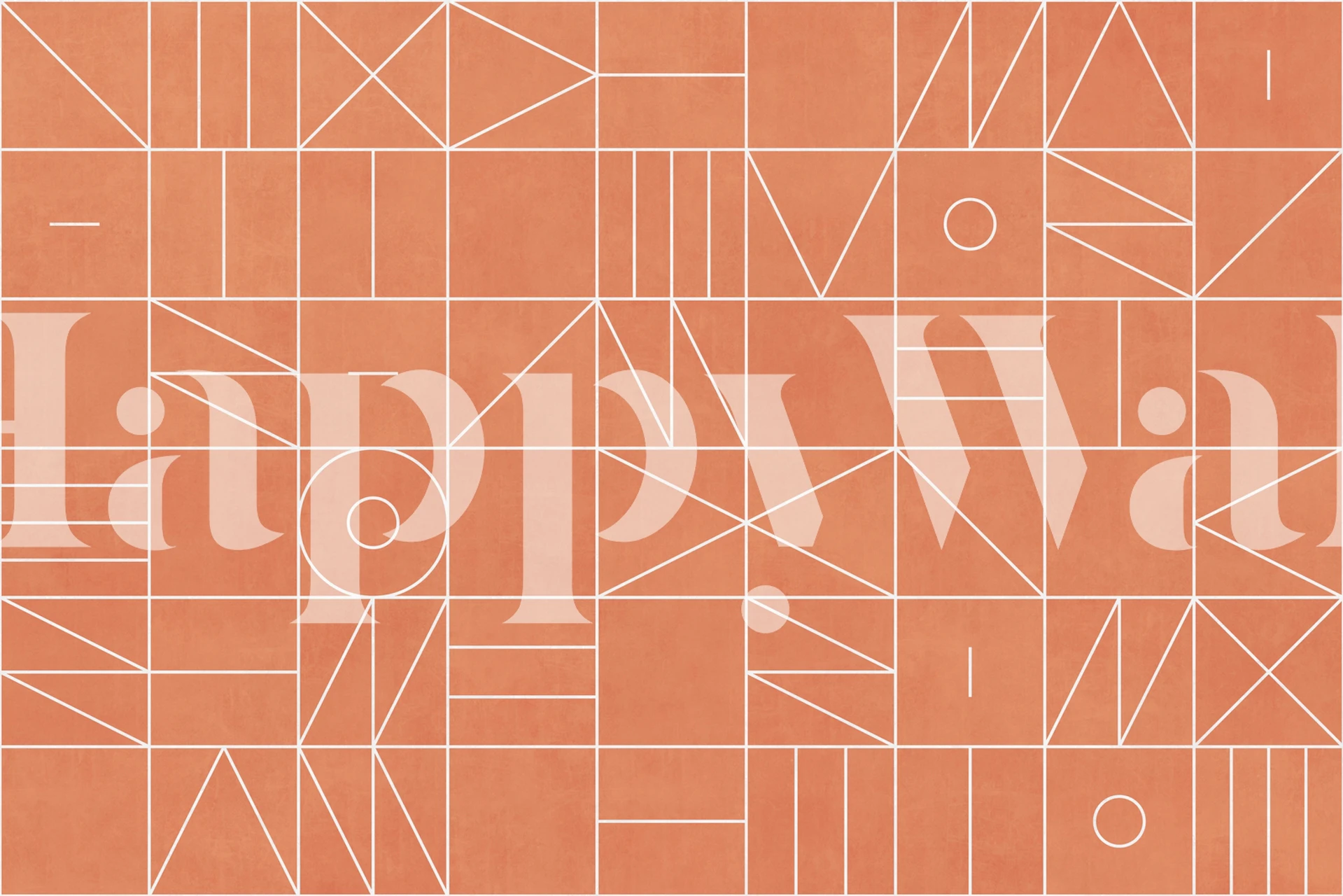 Geo mønster tapet i et rum