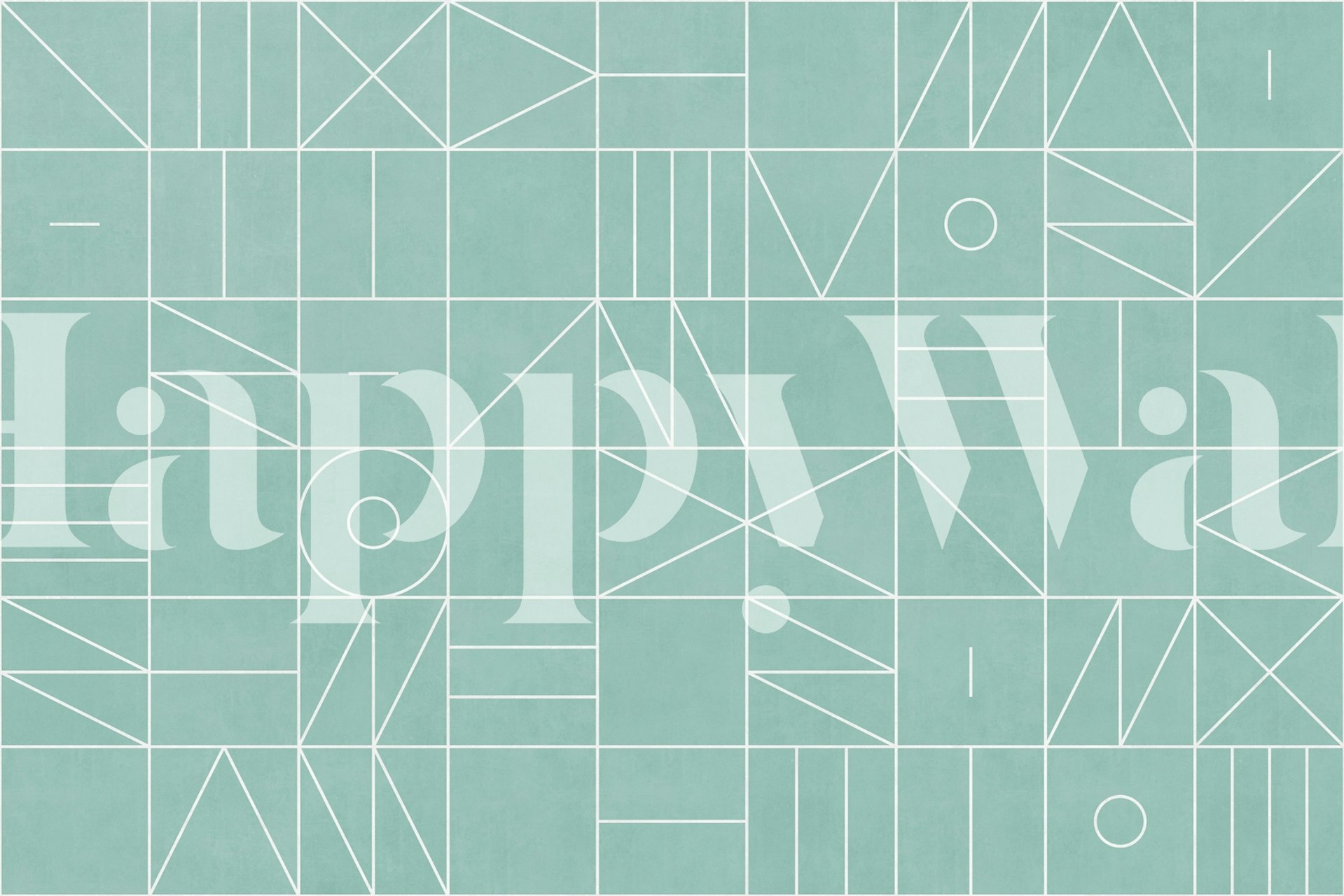 Carta da parati con pattern geometrici in una stanza moderna