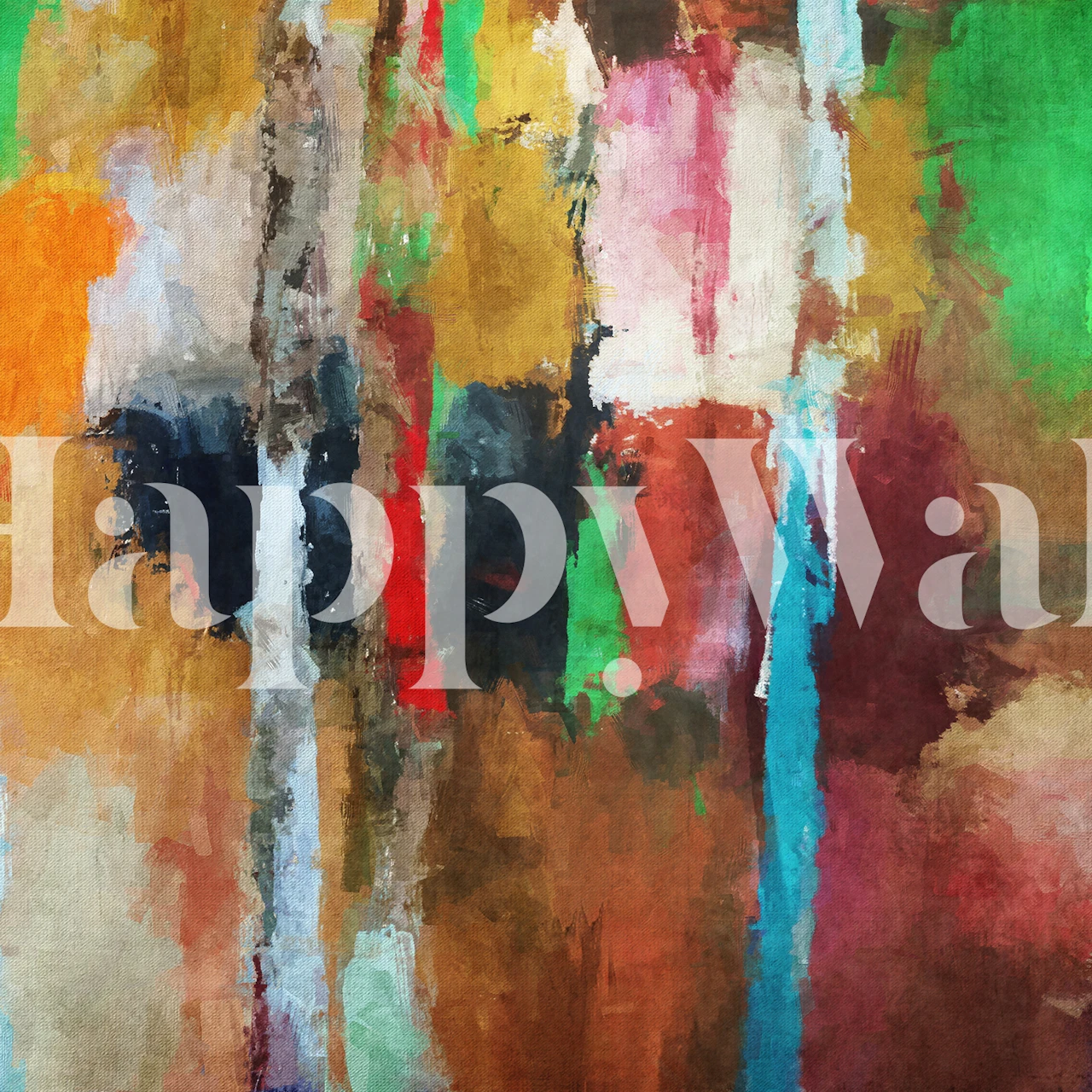 Colorful abstract brushstrokes in rustic geometric wallpaper