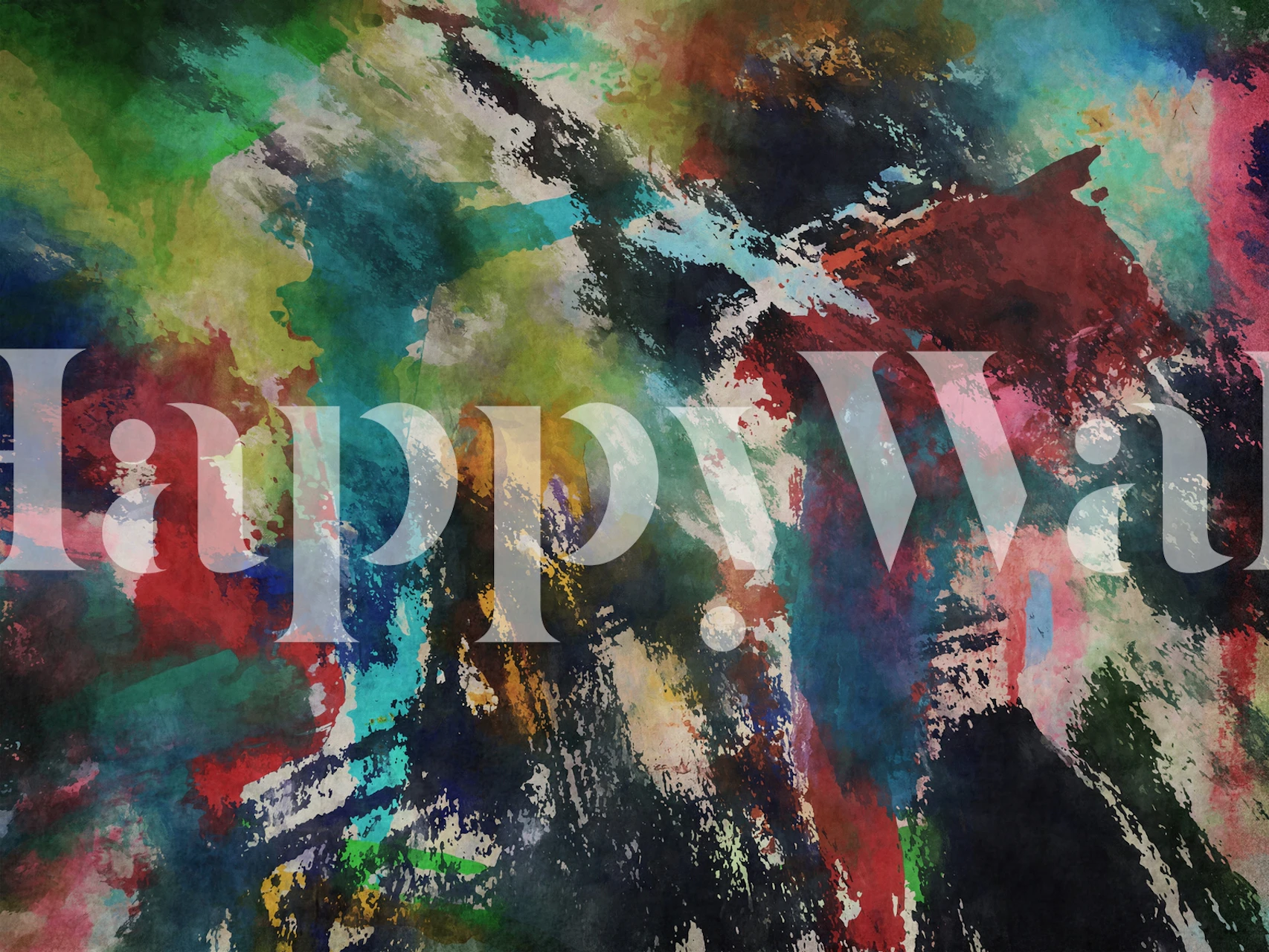 Colorful brush strokes wallpaper design