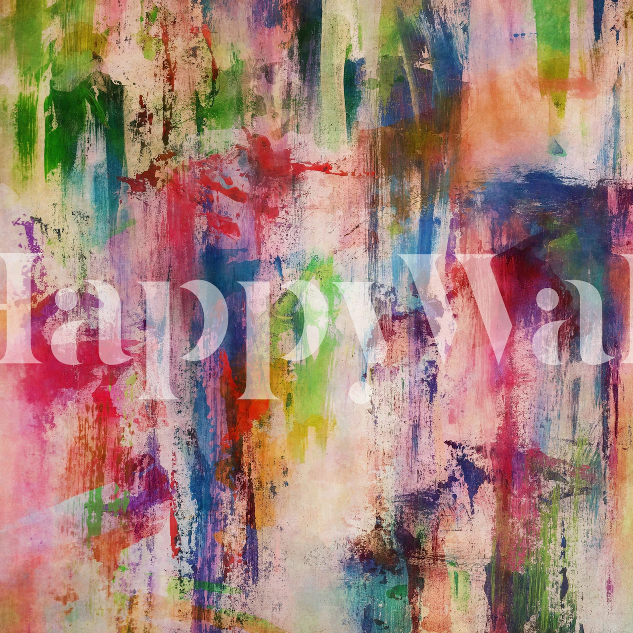 Colorful abstract brush strokes in vibrant hues wallpaper