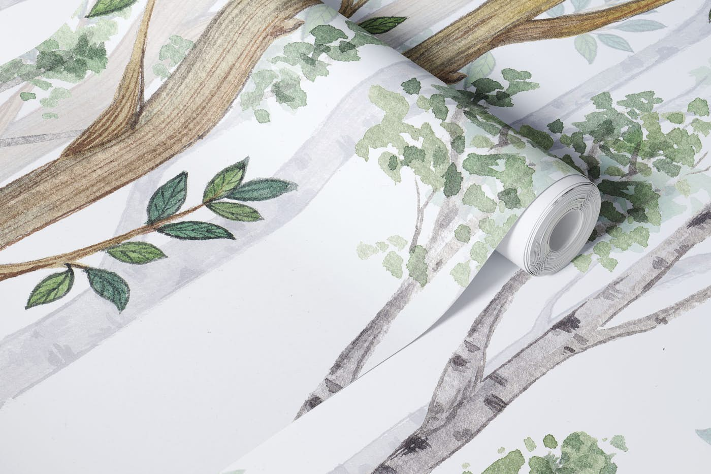 Fairy forest watercolor wallpaper roll