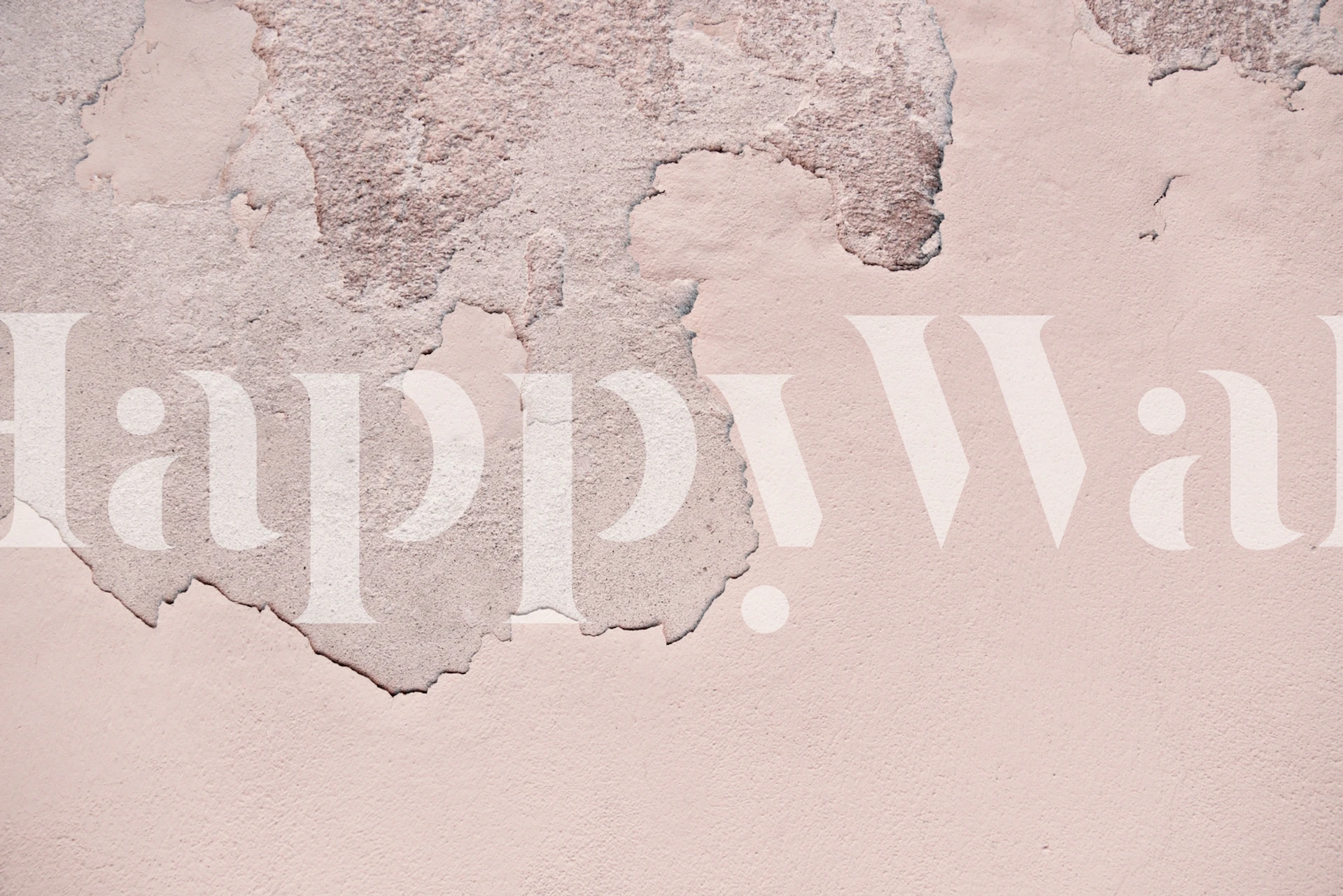Vintage Italian-inspired wall mural with peeling plaster effect in warm terracotta tones