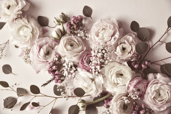 Flat Lay Flowers Flowerwall