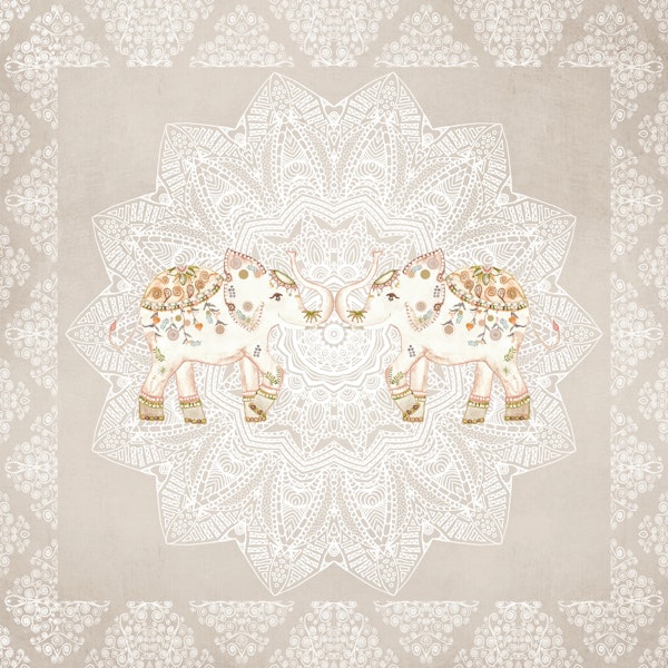 Elephants in Love Mandala