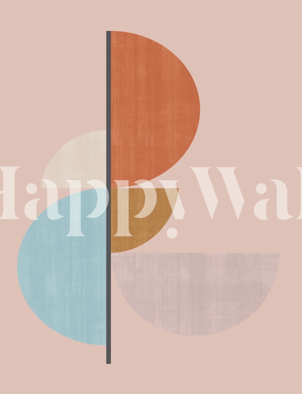 Semi Circles 7 Tapete in einem Raumsetting