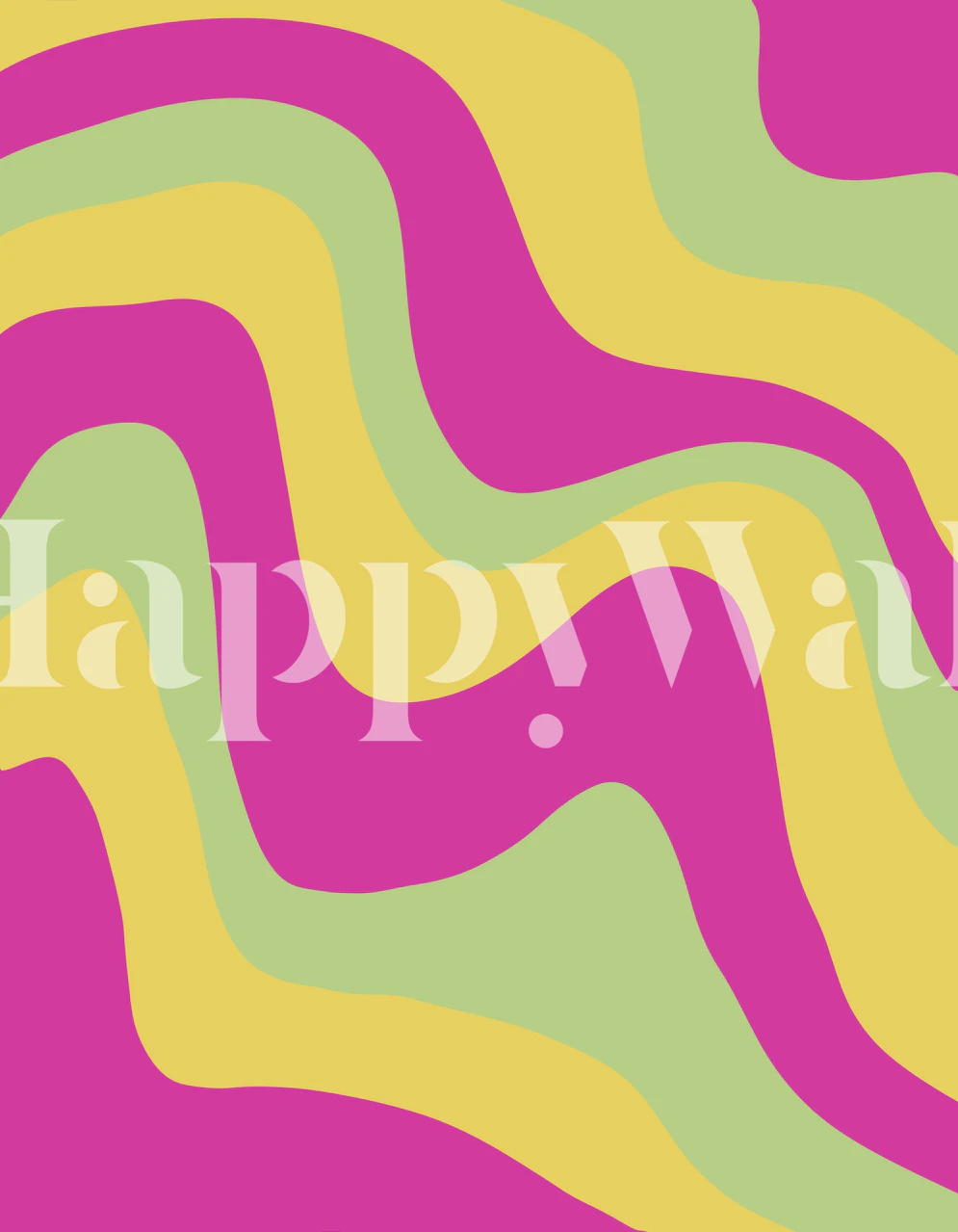 Tapeta Retro Summer Swirl Wave 4 w pokoju