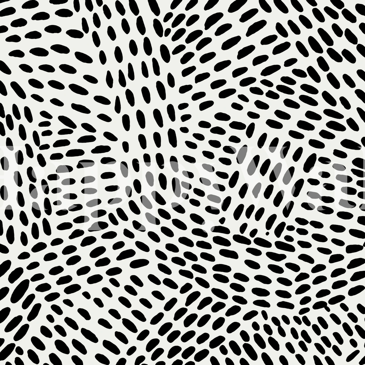 Black and white dotted lines tapet i et rom