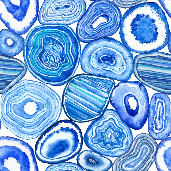 Blue agate slices