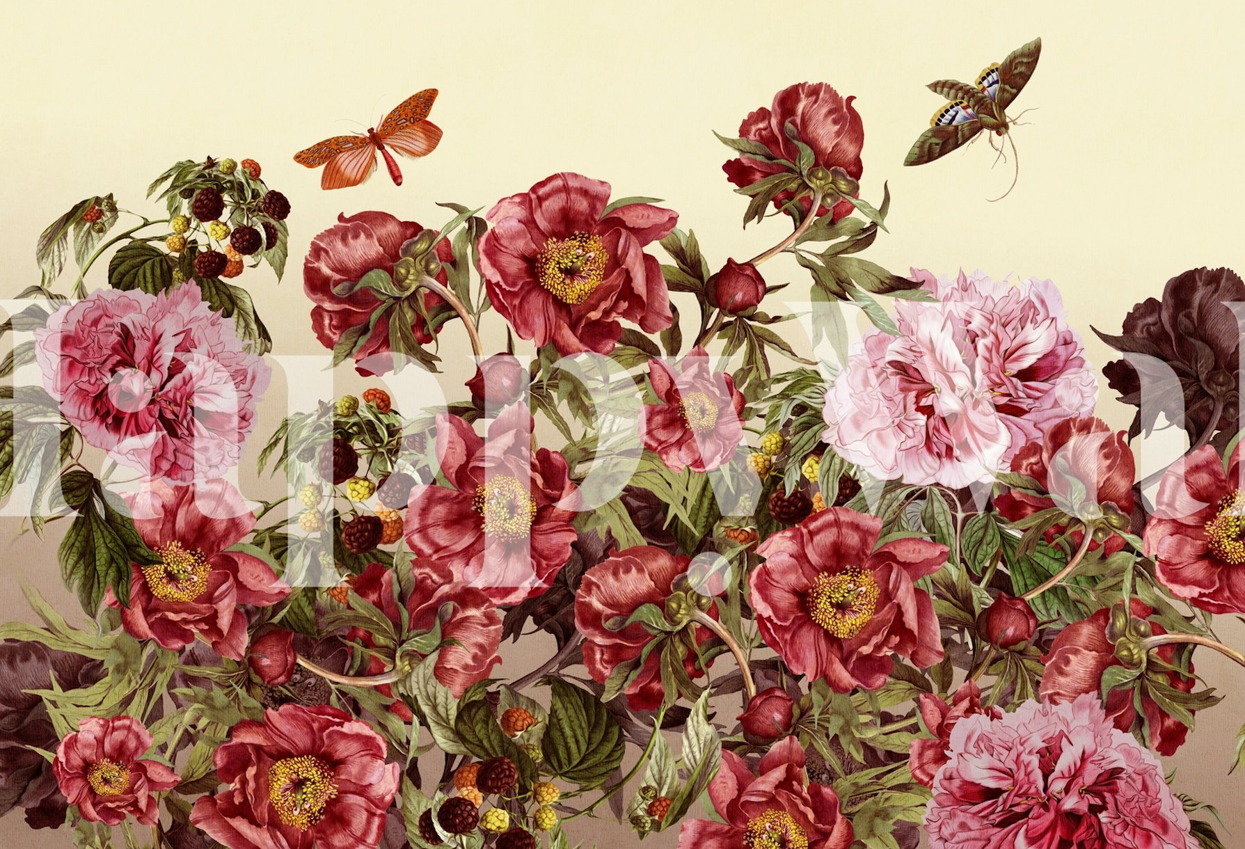 Floral Bloom in Blush and Pink Wallpaper Happywall