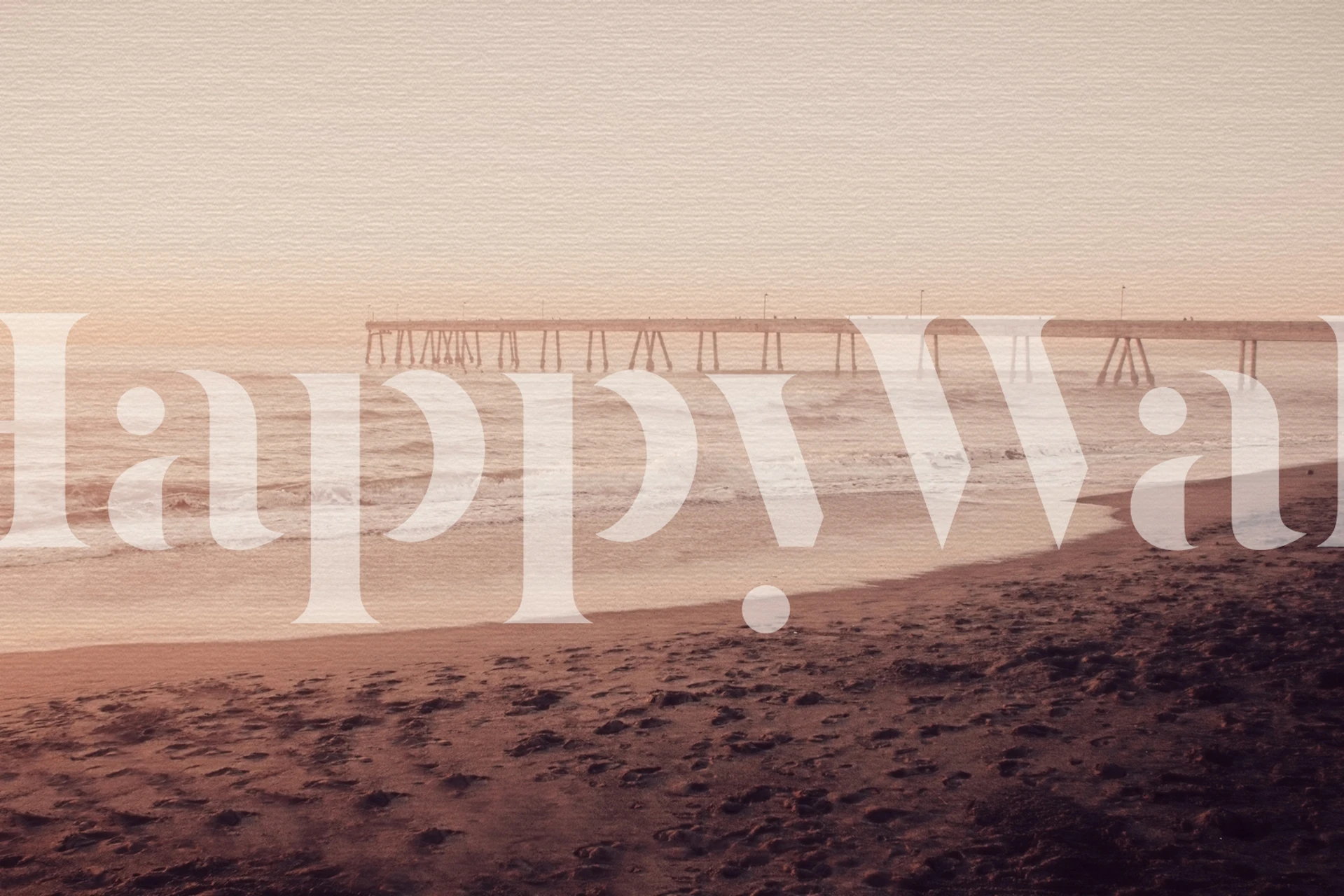 Fototapeta California Halfmoon Bay Beach z delikatnym pastelowym niebem o zmierzchu i spokojnym morzem