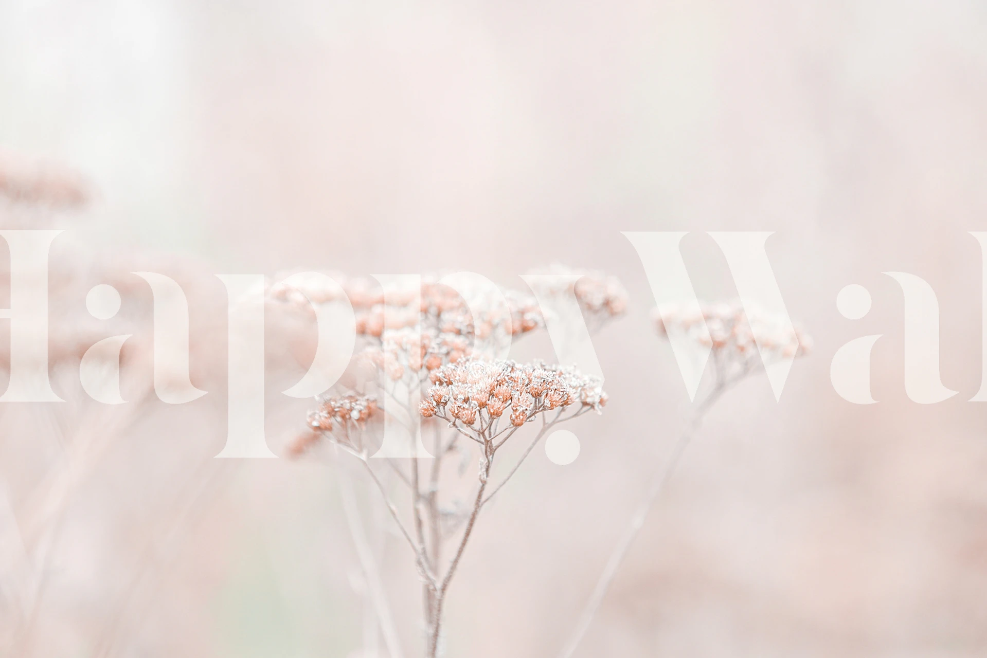 Wildflowers Soft Beige behang in een kamer