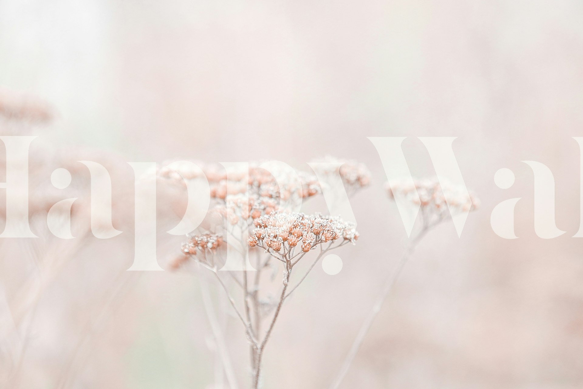 Wildflowers Soft Beige wallpaper in a room