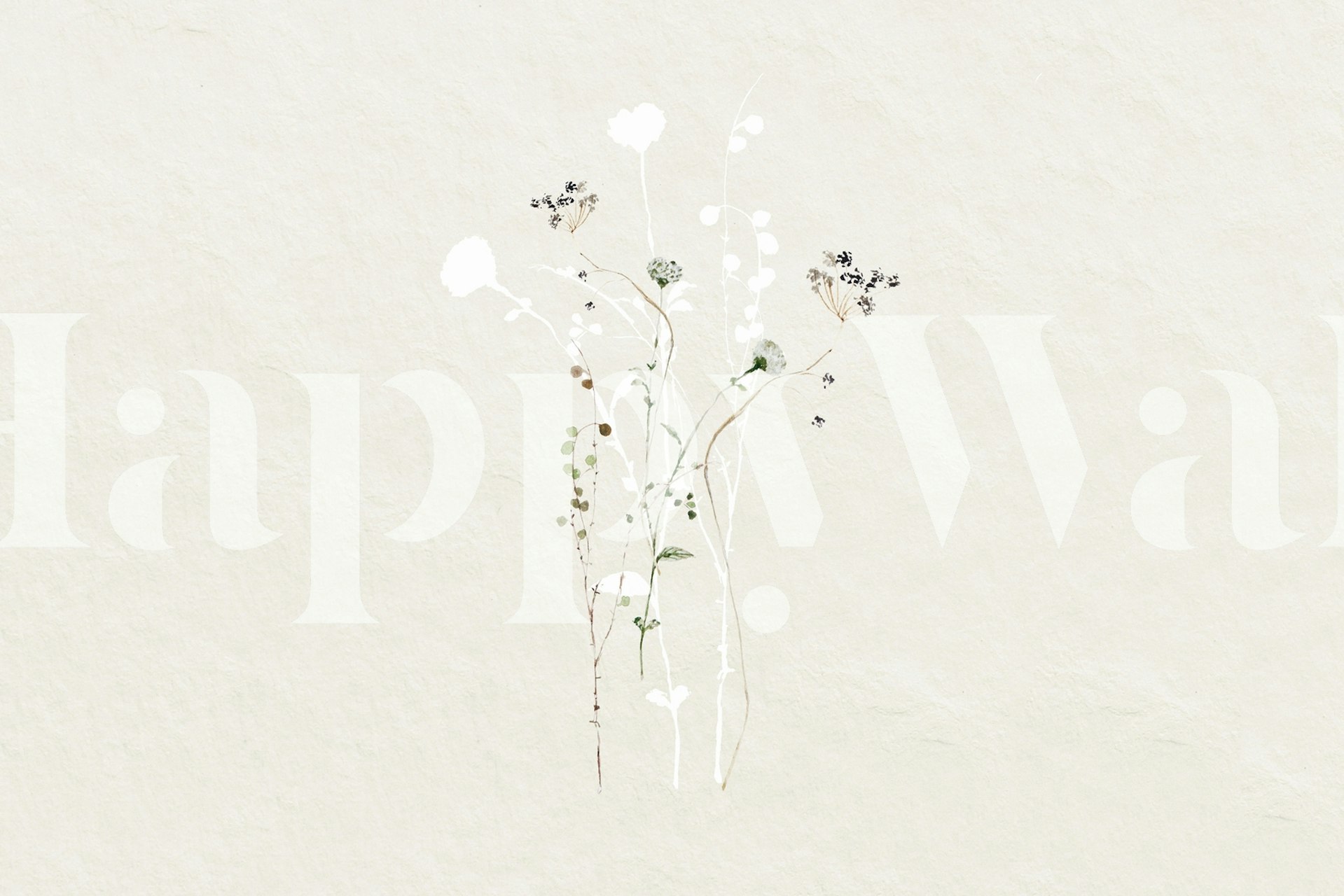 Delicate floral motif on a light background wallpaper