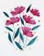 Cute floral bouquet pink